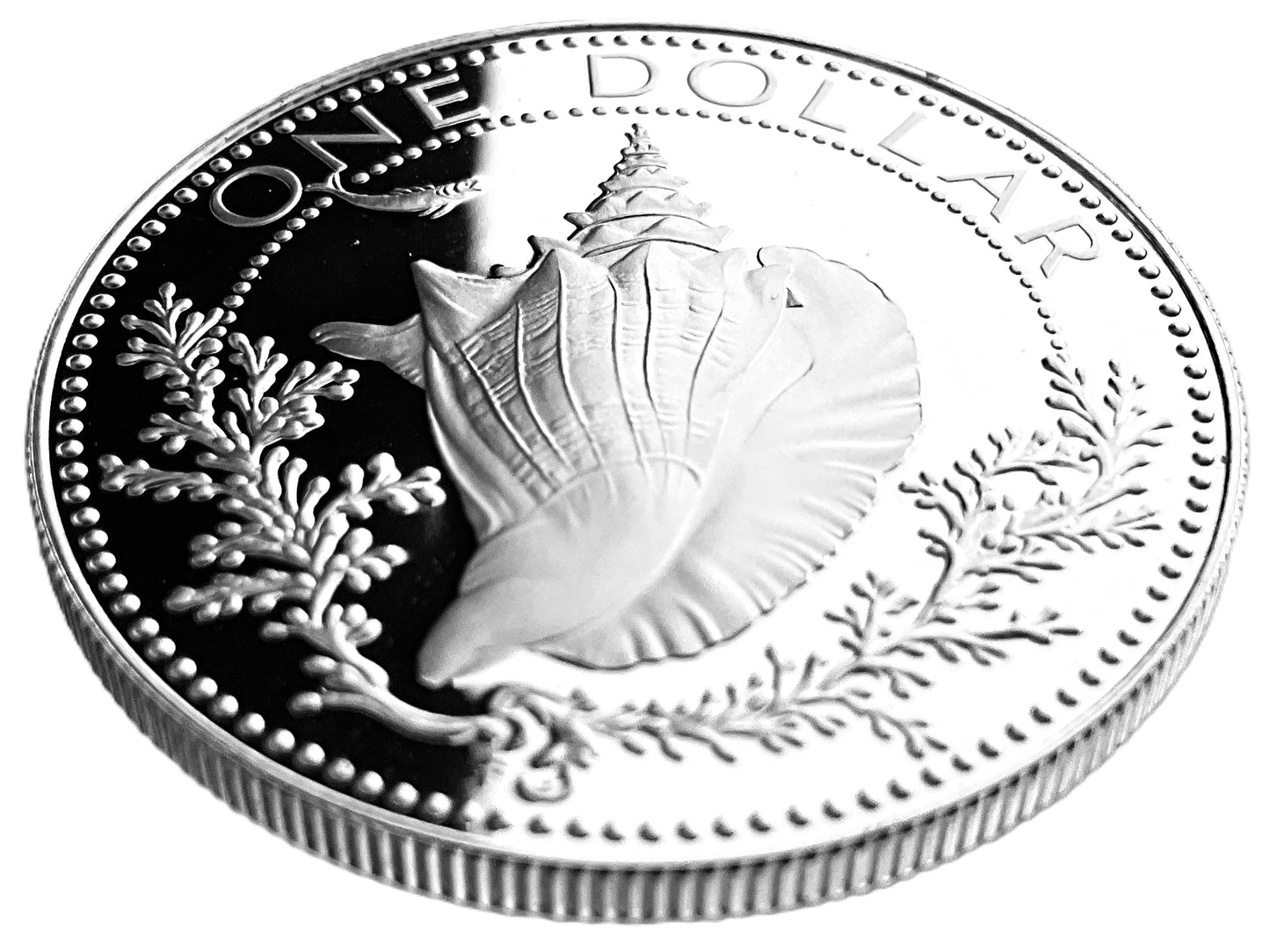 .462 ozt Bahamas Conch Shell Silver Coin $1
