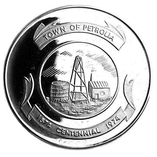 .980 ozt 100th Town of Petrolia Silver Medal