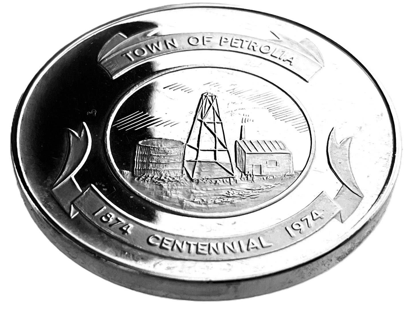 .980 ozt 100th Town of Petrolia Silver Medal