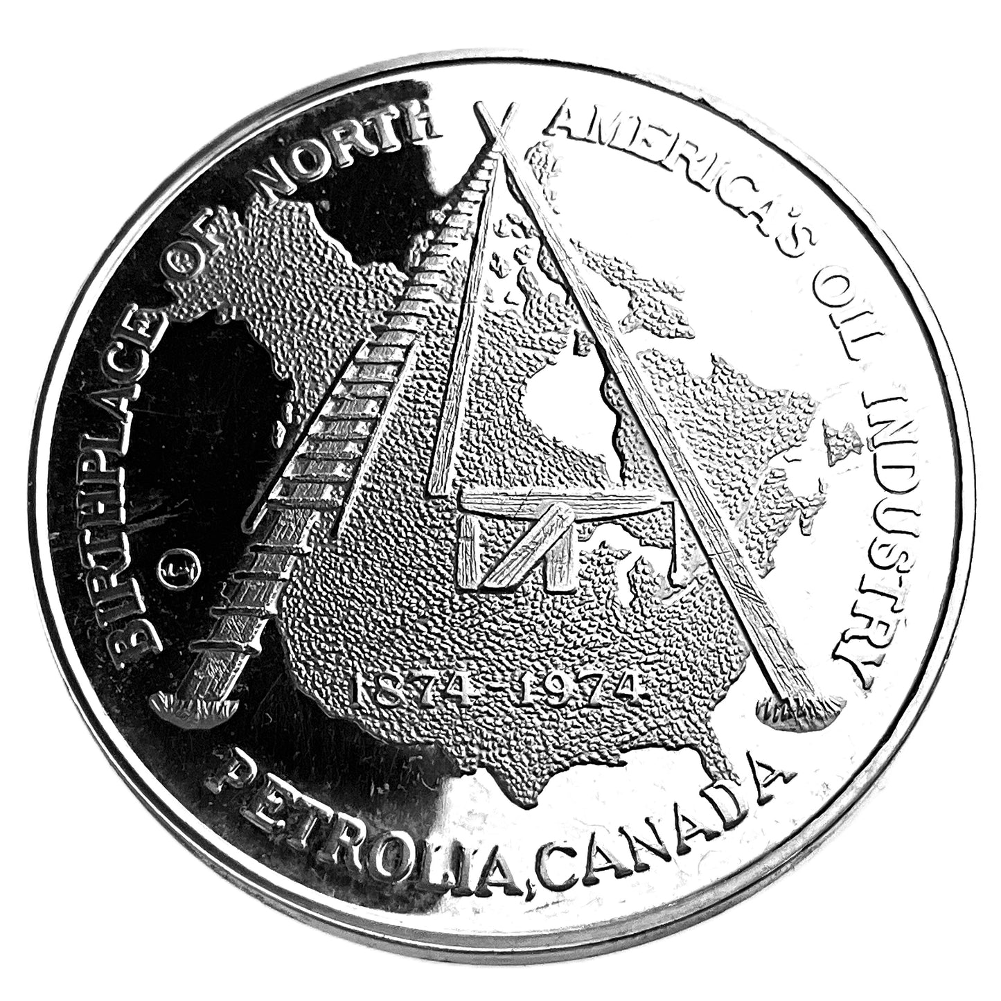 .980 ozt 100th Town of Petrolia Silver Medal