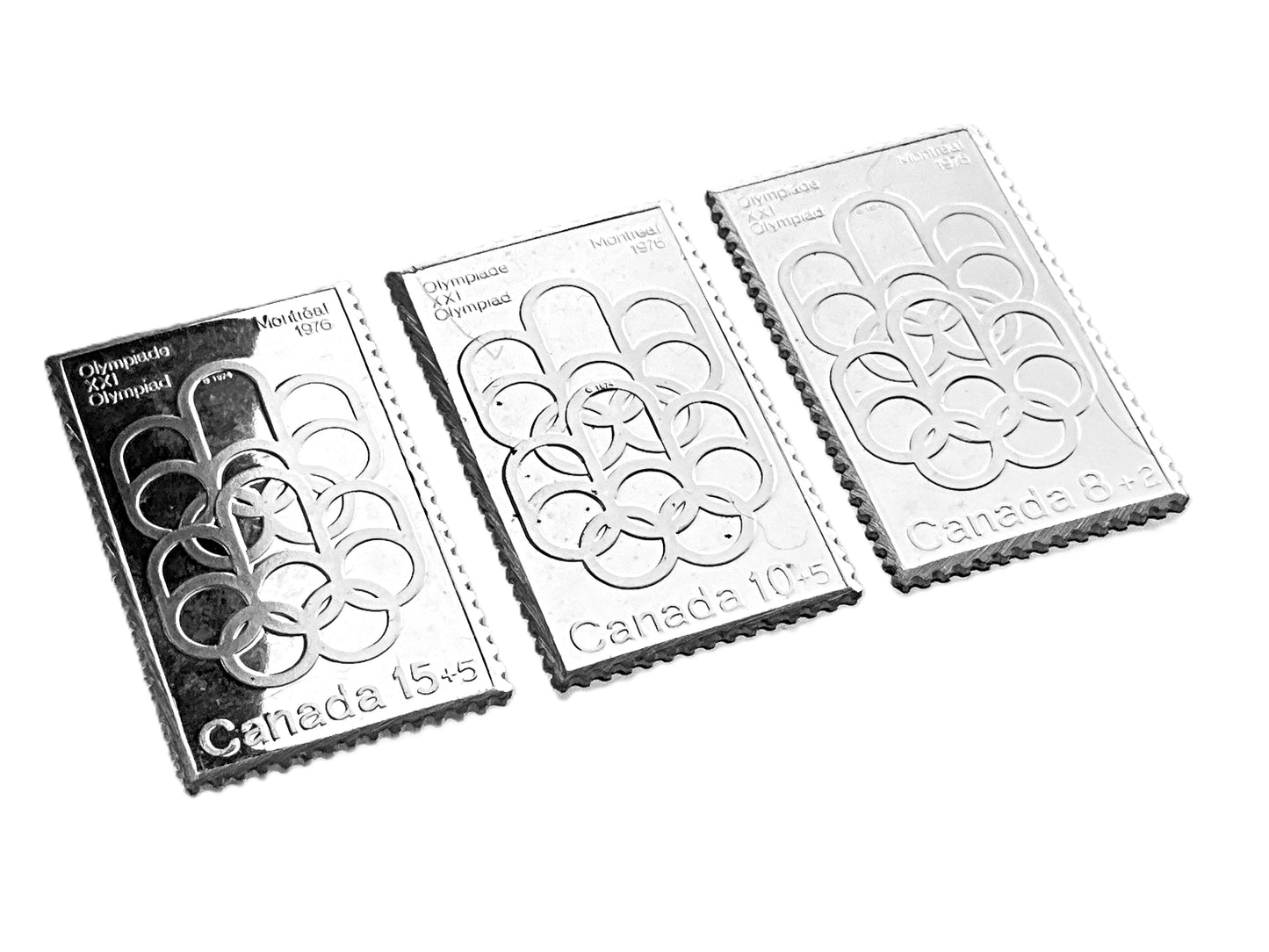 1.59 ozt Montreal Olympic 999 Silver Stamps