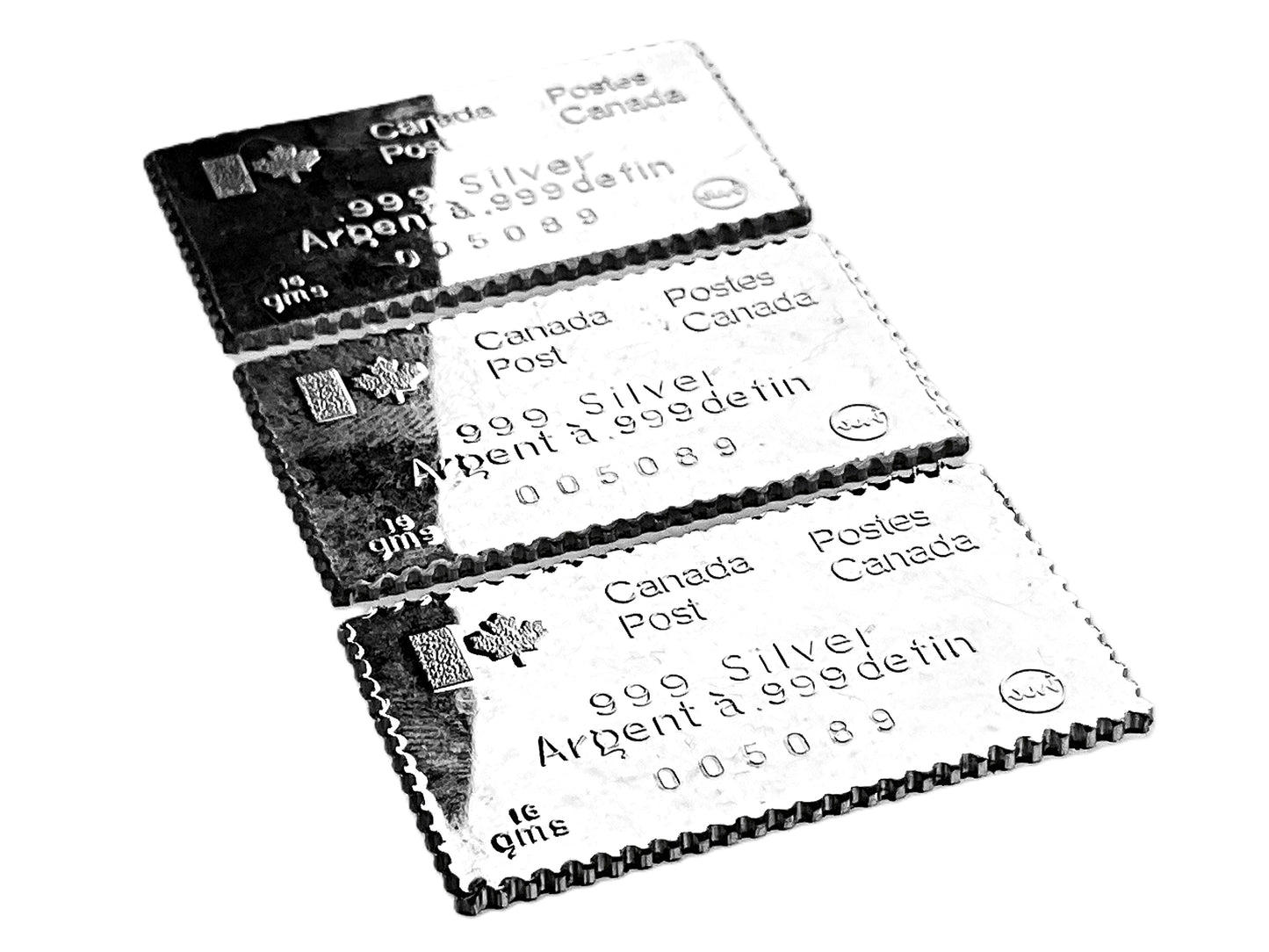 1.59 ozt Montreal Olympic 999 Silver Stamps