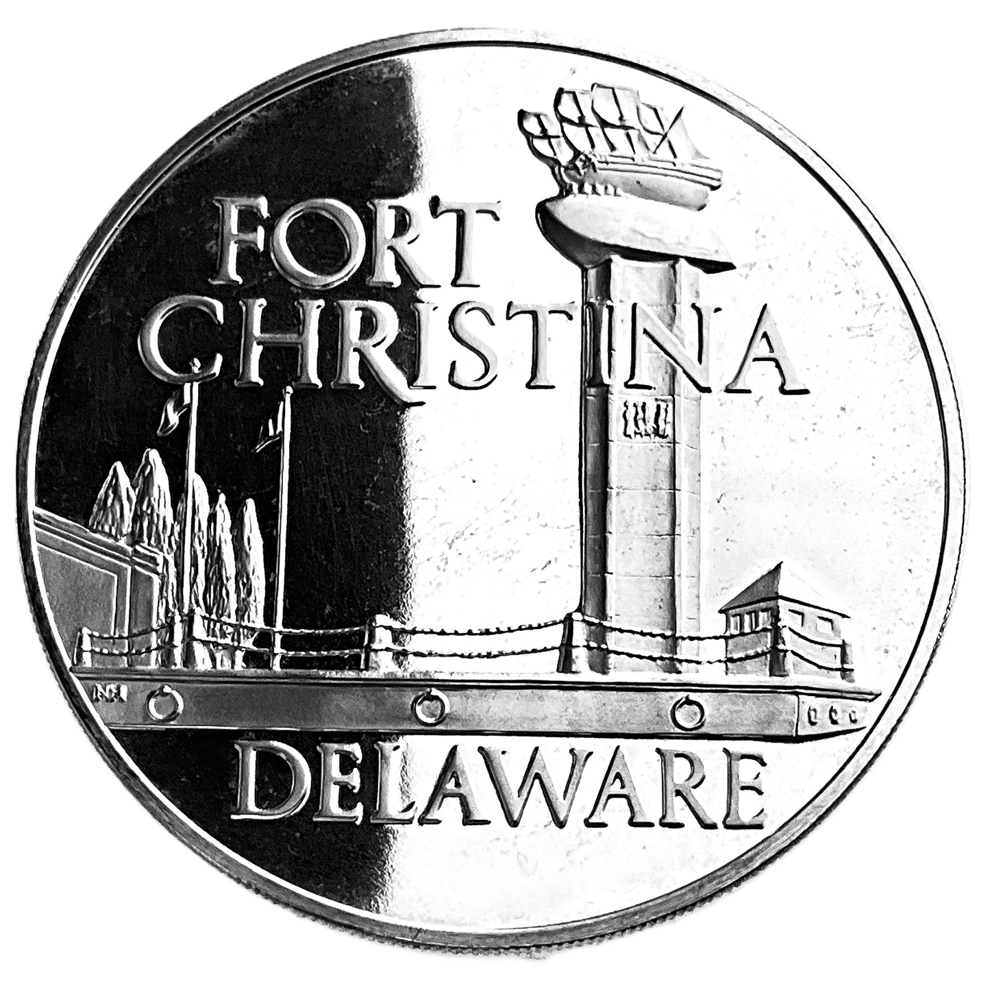 .75 ozt Fort Christina Delaware Silver Round