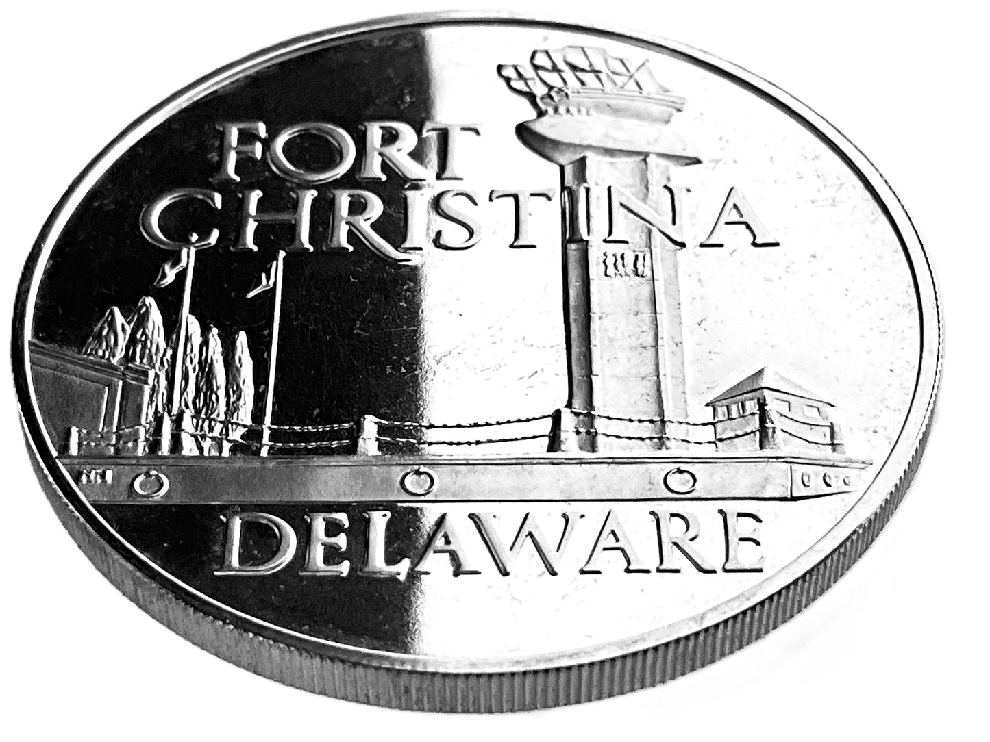 .75 ozt Fort Christina Delaware Silver Round