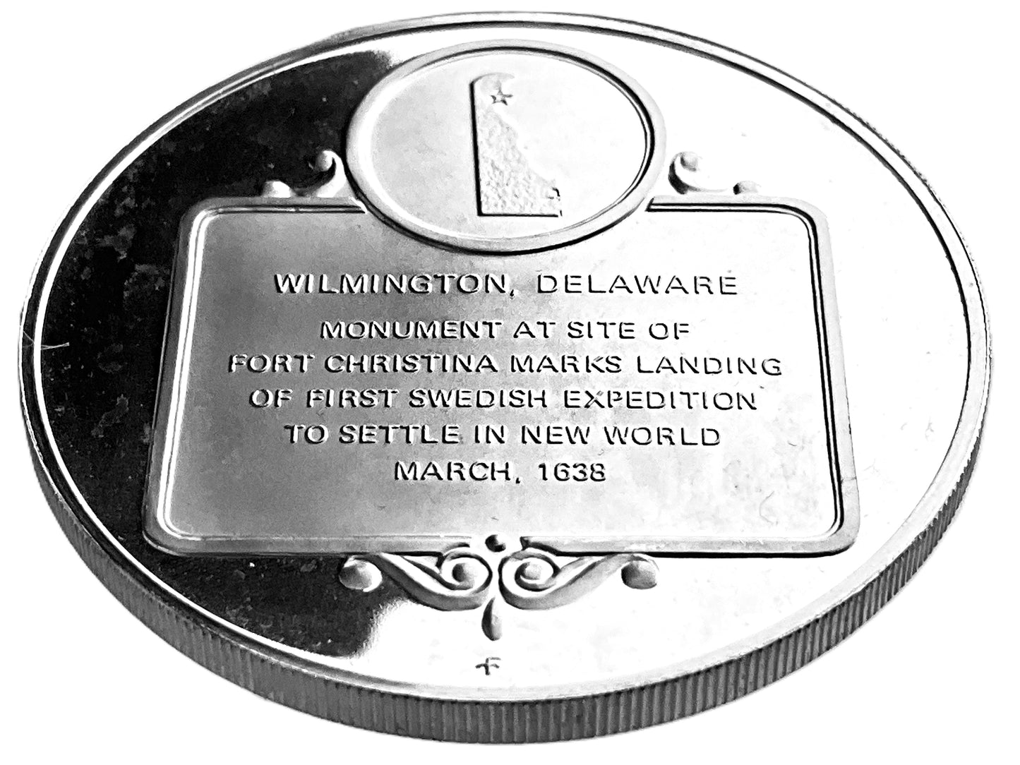 .75 ozt Fort Christina Delaware Silver Round