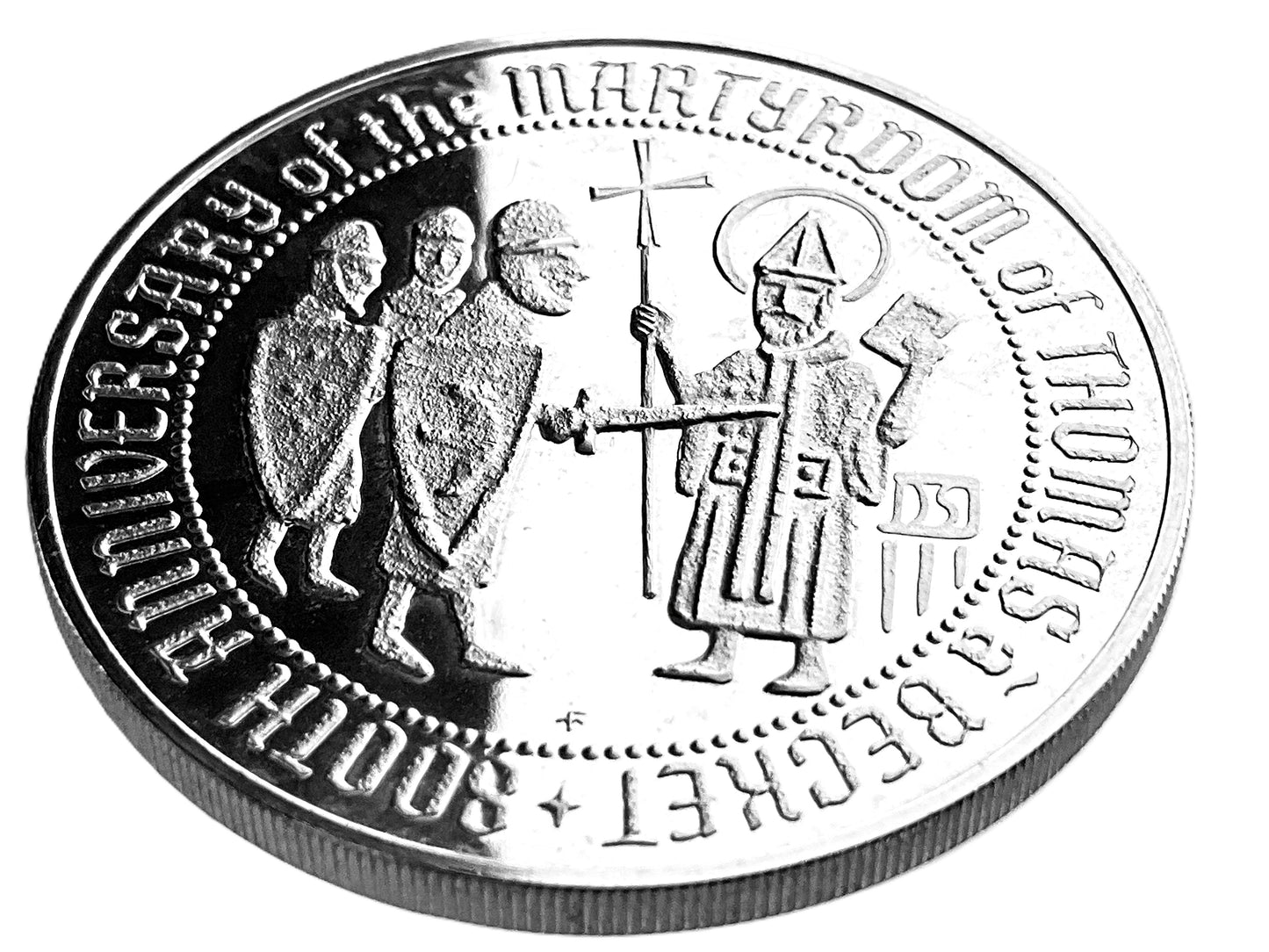 .79 ozt Thomas Becket Archbishop Silver