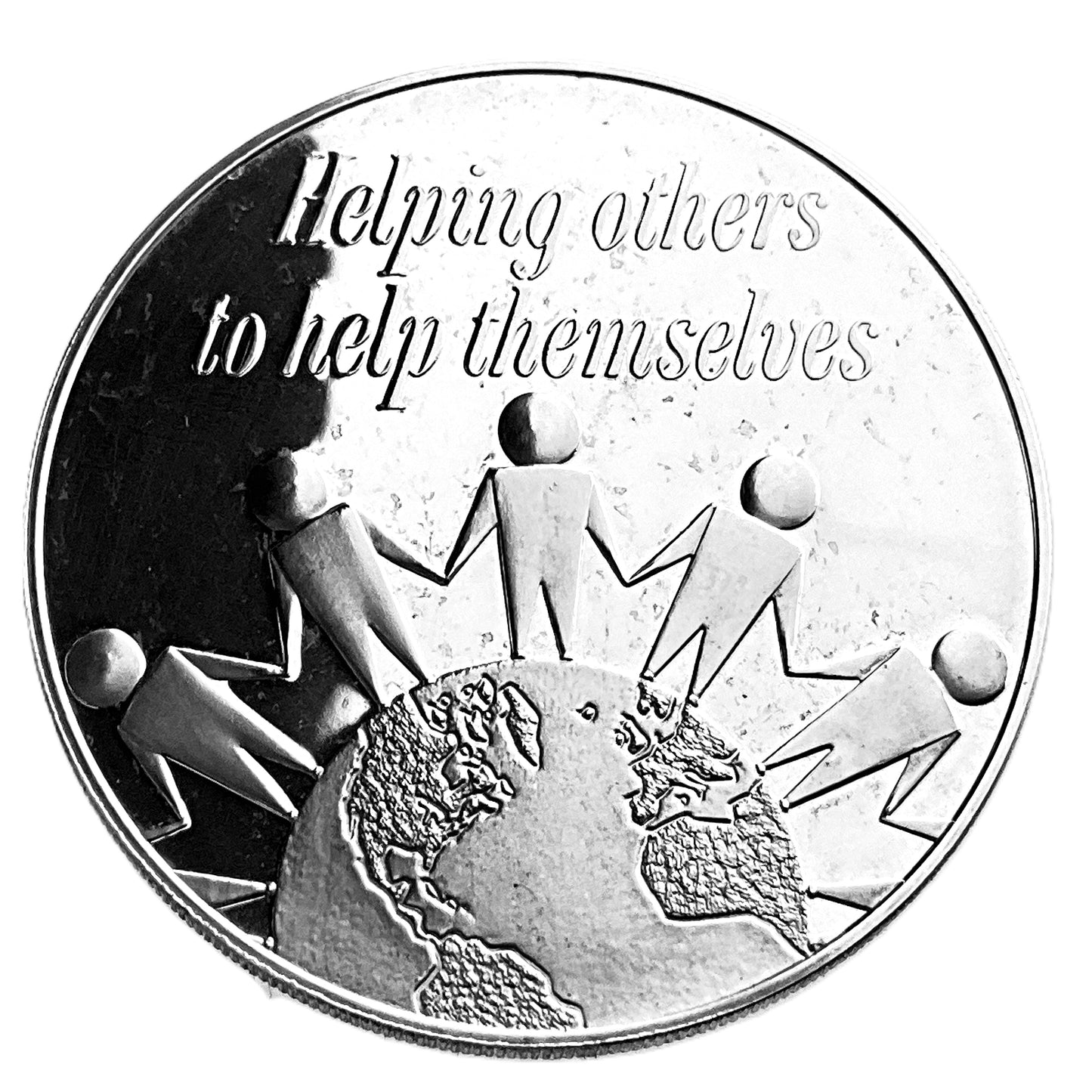 .74 ozt Peace Corps Helping Others Silver