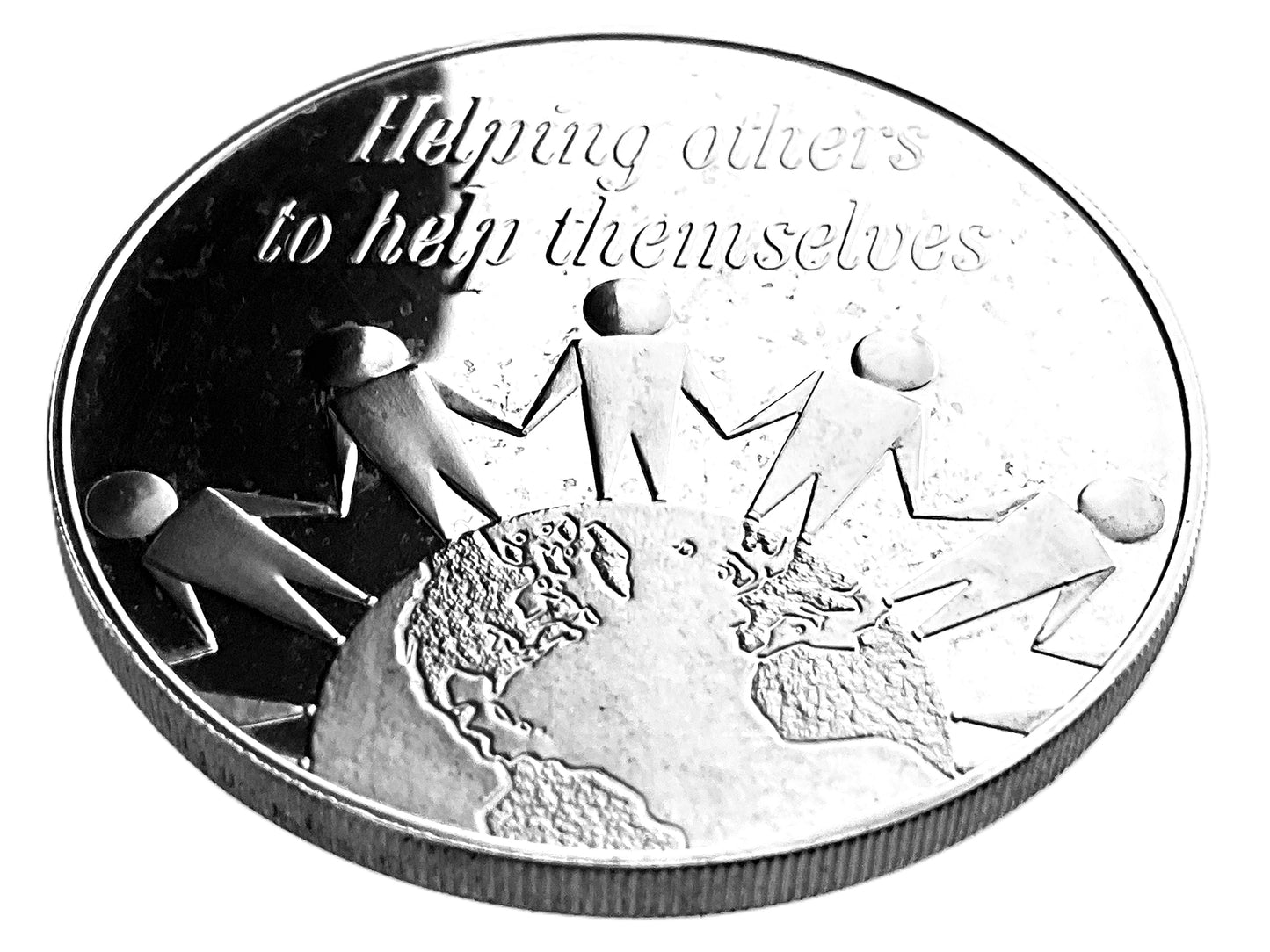 .74 ozt Peace Corps Helping Others Silver