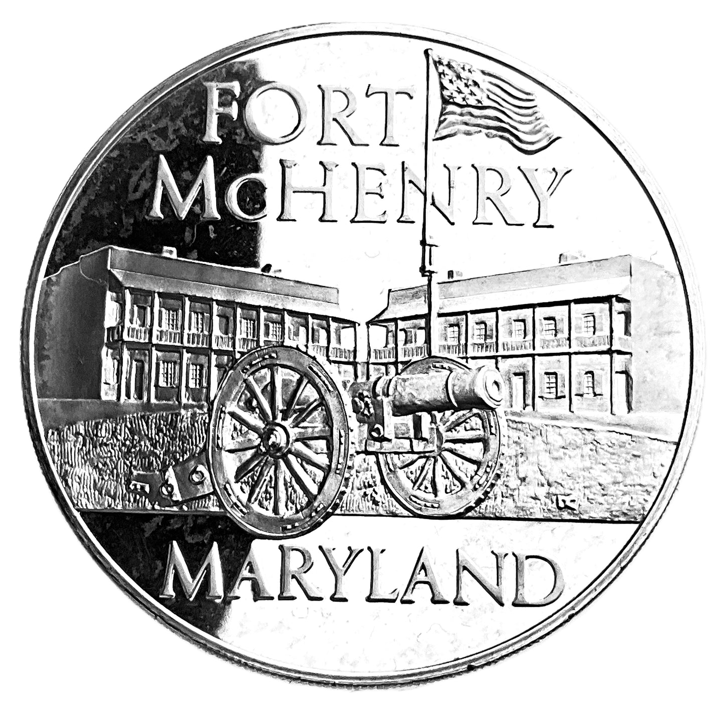 .80 ozt Fort McHenry Maryland Silver Round