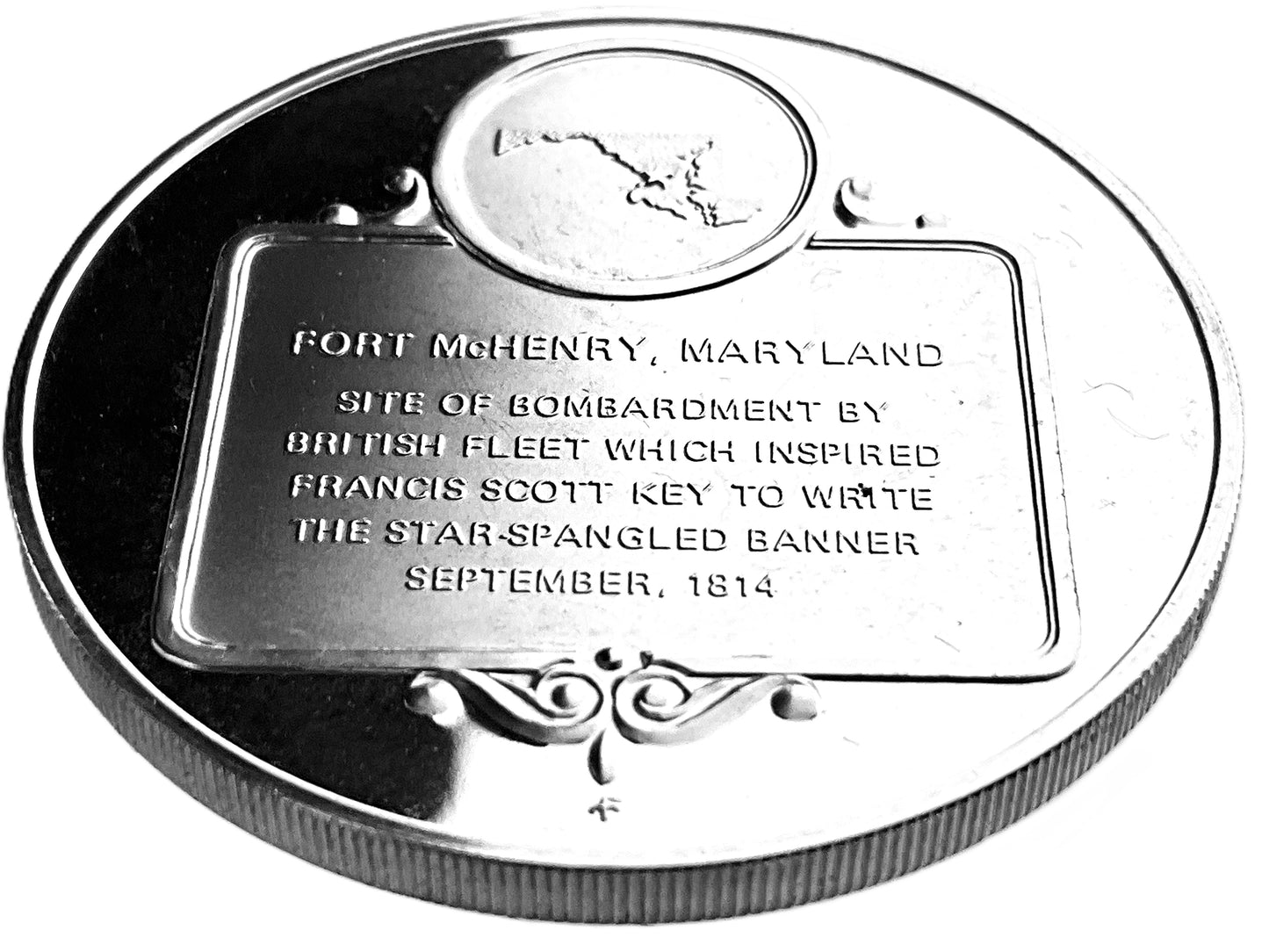 .80 ozt Fort McHenry Maryland Silver Round