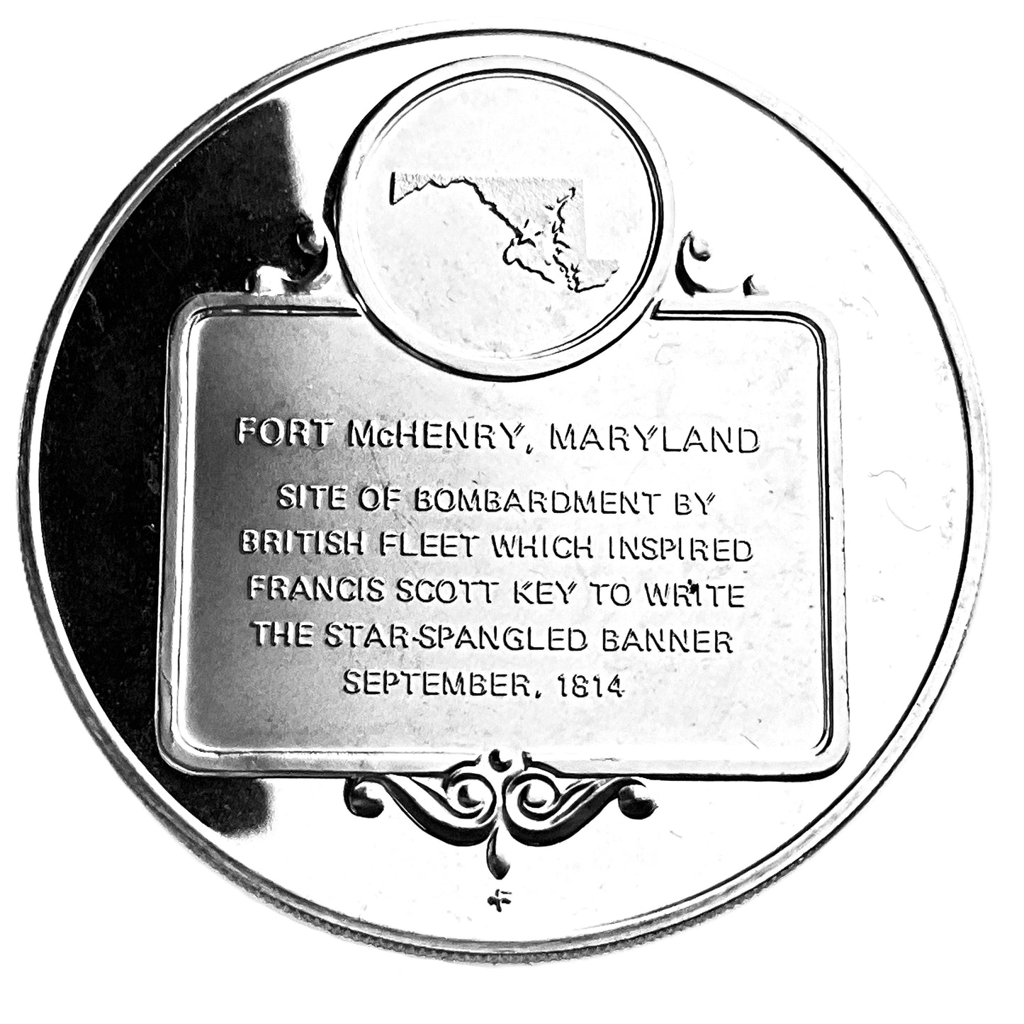 .80 ozt Fort McHenry Maryland Silver Round