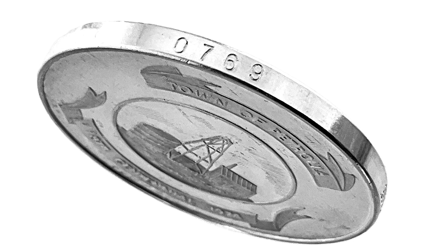 .980 ozt 100th Town of Petrolia Silver Medal