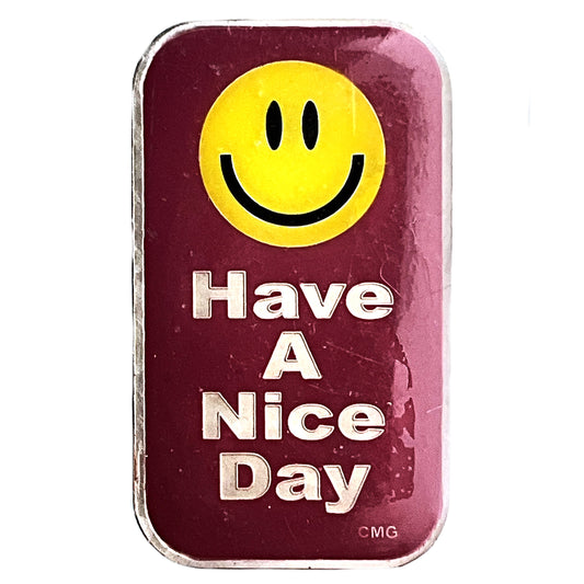 1 ozt Have Nice Day Smiey Face 999 Bar