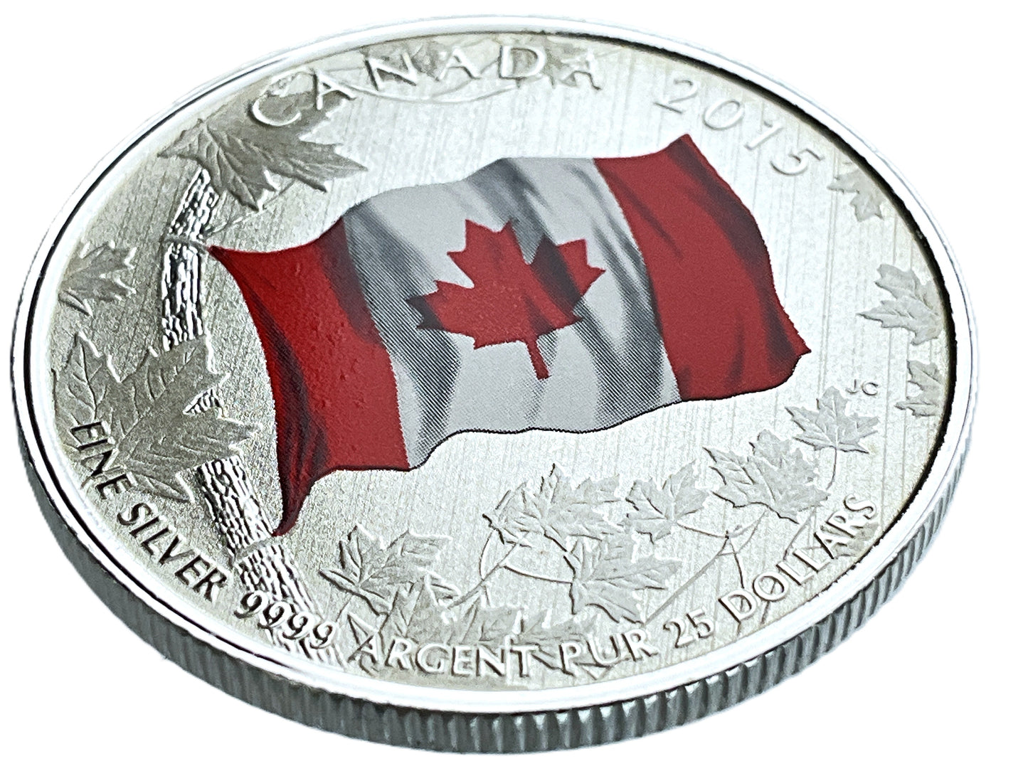.25 ozt Anniversary Canadian Flag 9999 $25
