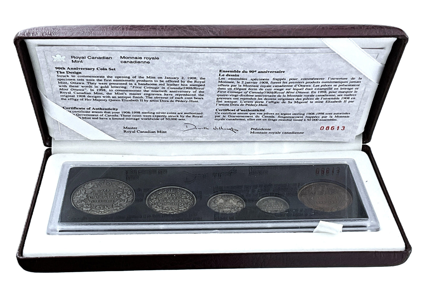 .809 ozt 90th Anniv. RCM Silver 91¢ Matte Set