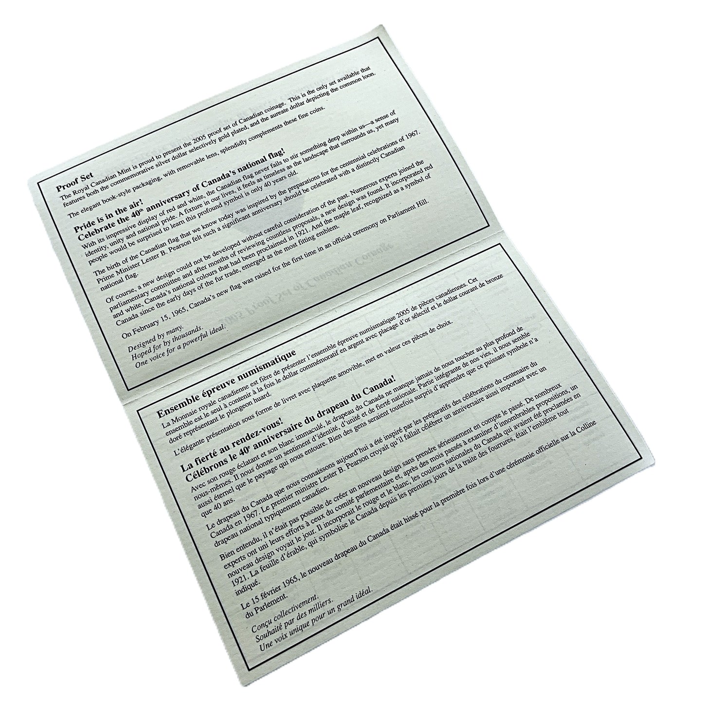 1.69 ozt 2005 Loon Flag Polar Bear Silver Set