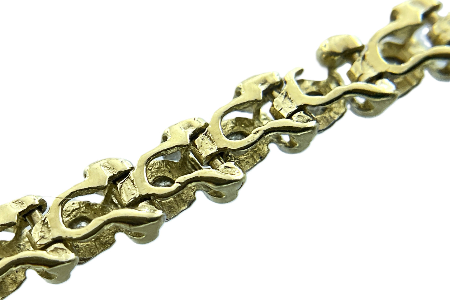 14K Gold and 2.76 Total Diamond Tennis Bracelet 7.25in x 3.8mm AU432