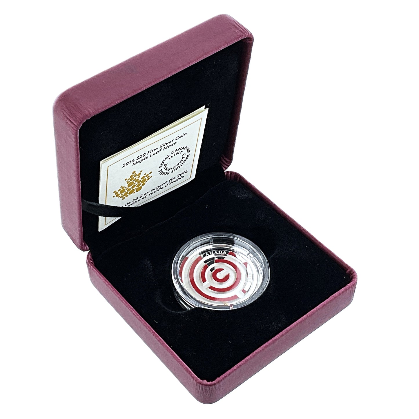 1.01 ozt Maple Leaf Maze 9999 Silver $20