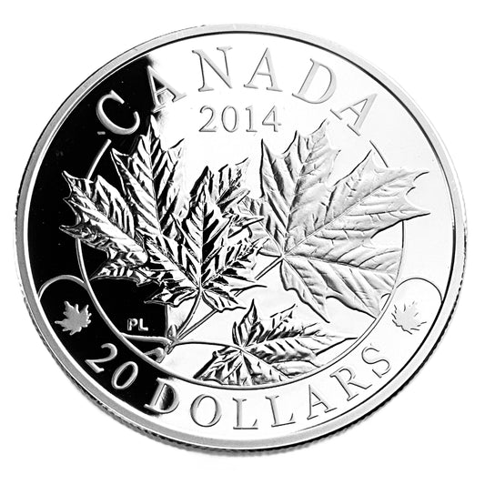 1.01 ozt Majestic Maples Leaves 9999 Silver $20