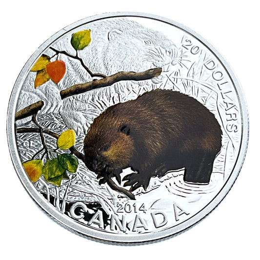1.01 ozt 2014 The Beaver 9999 Silver $20