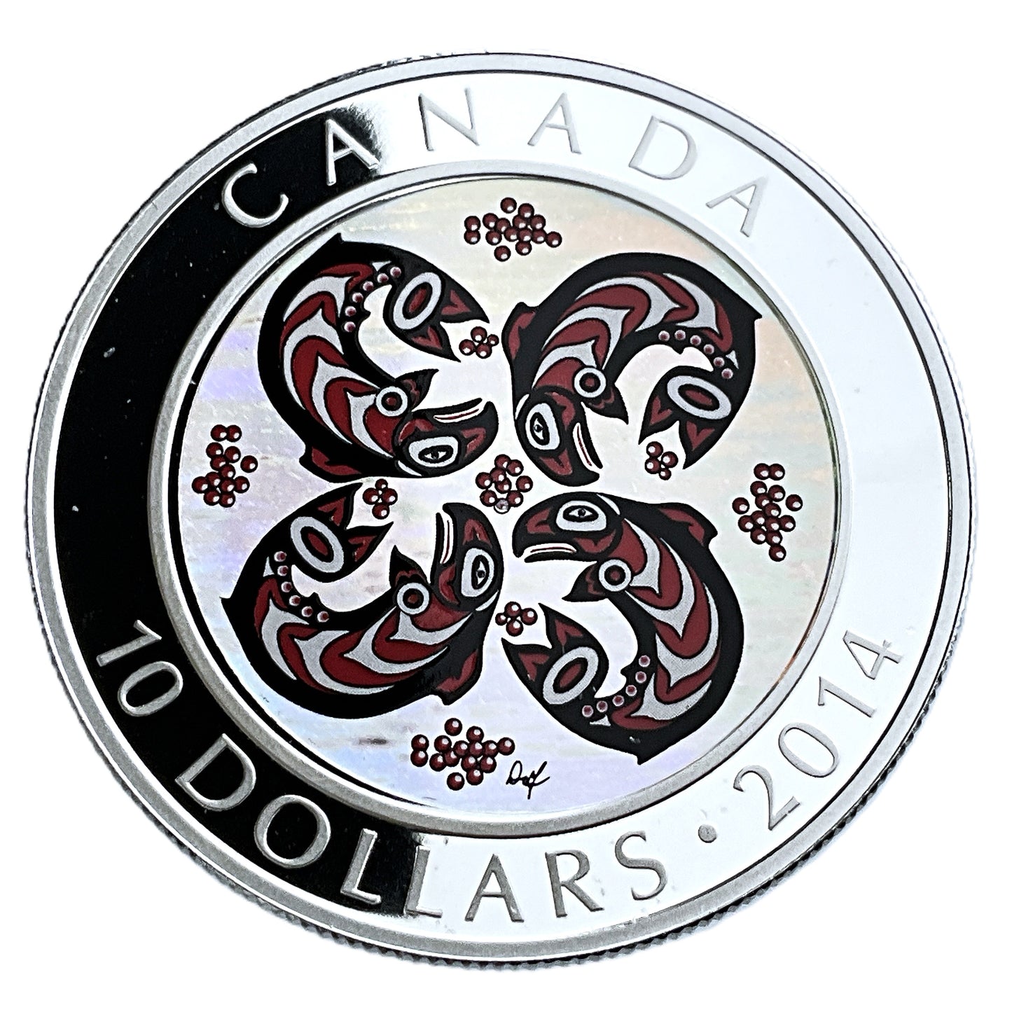 .510 ozt First Nation Salmon 9999 Silver $10