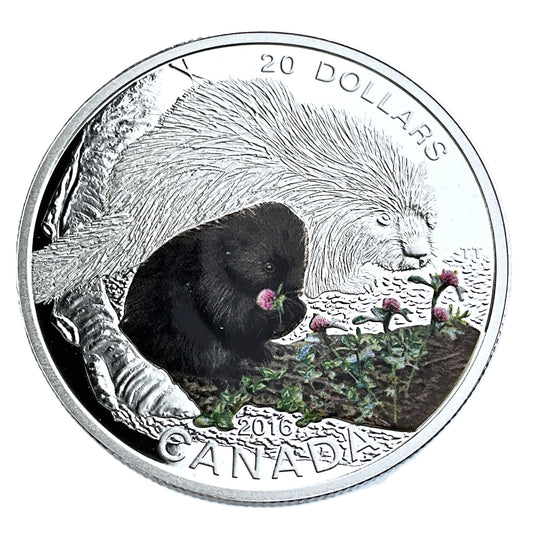 1.01 ozt Baby Porcupine 9999 Silver $20