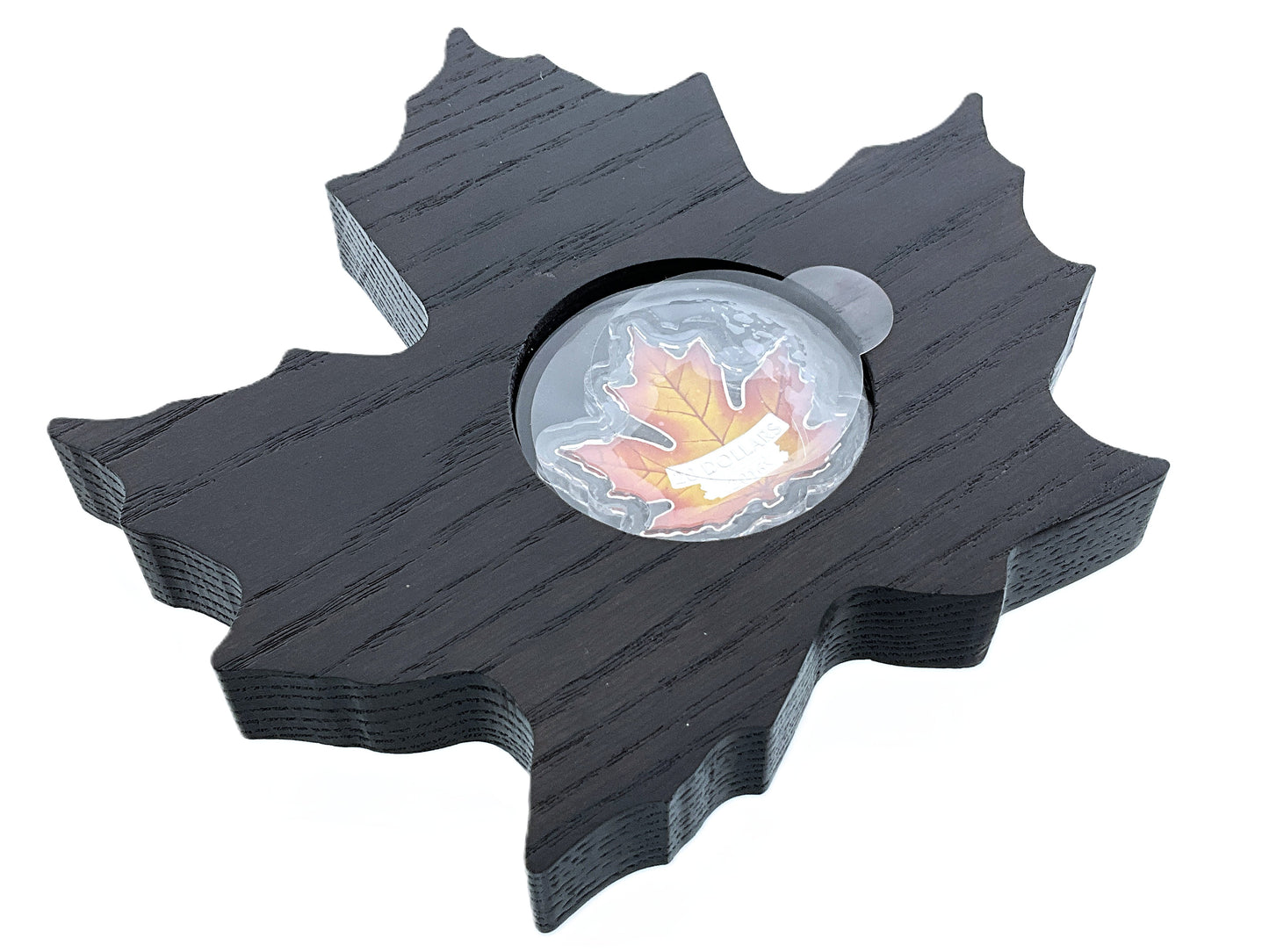 1.01 ozt Colourful Maple Leaf Shape 9999 $20