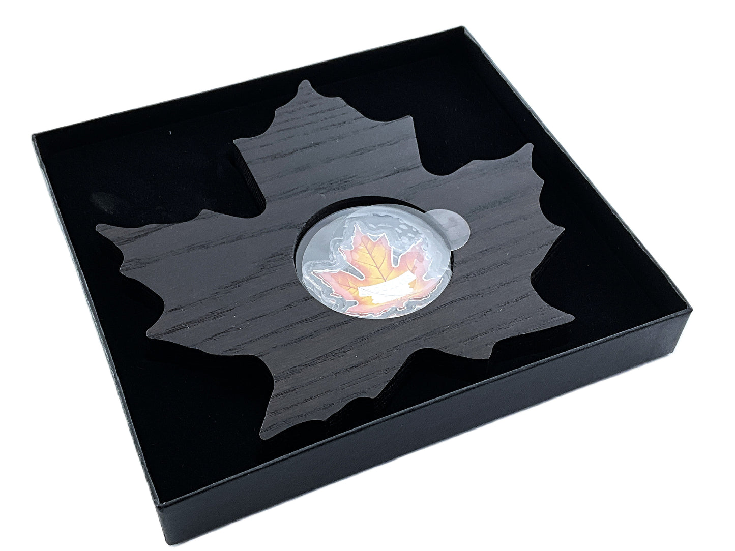 1.01 ozt Colourful Maple Leaf Shape 9999 $20