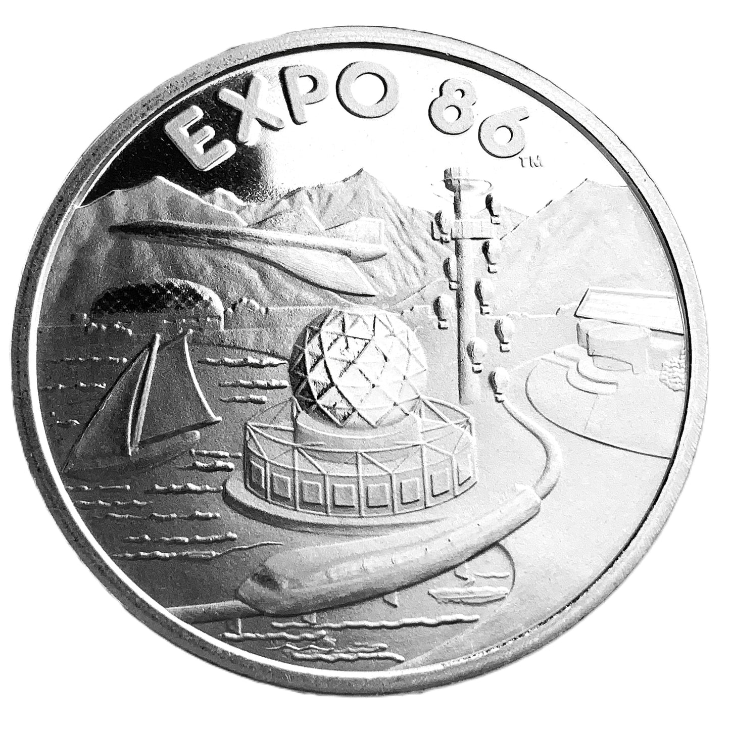 .542 ozt 1986 World Exposition 999 Silver