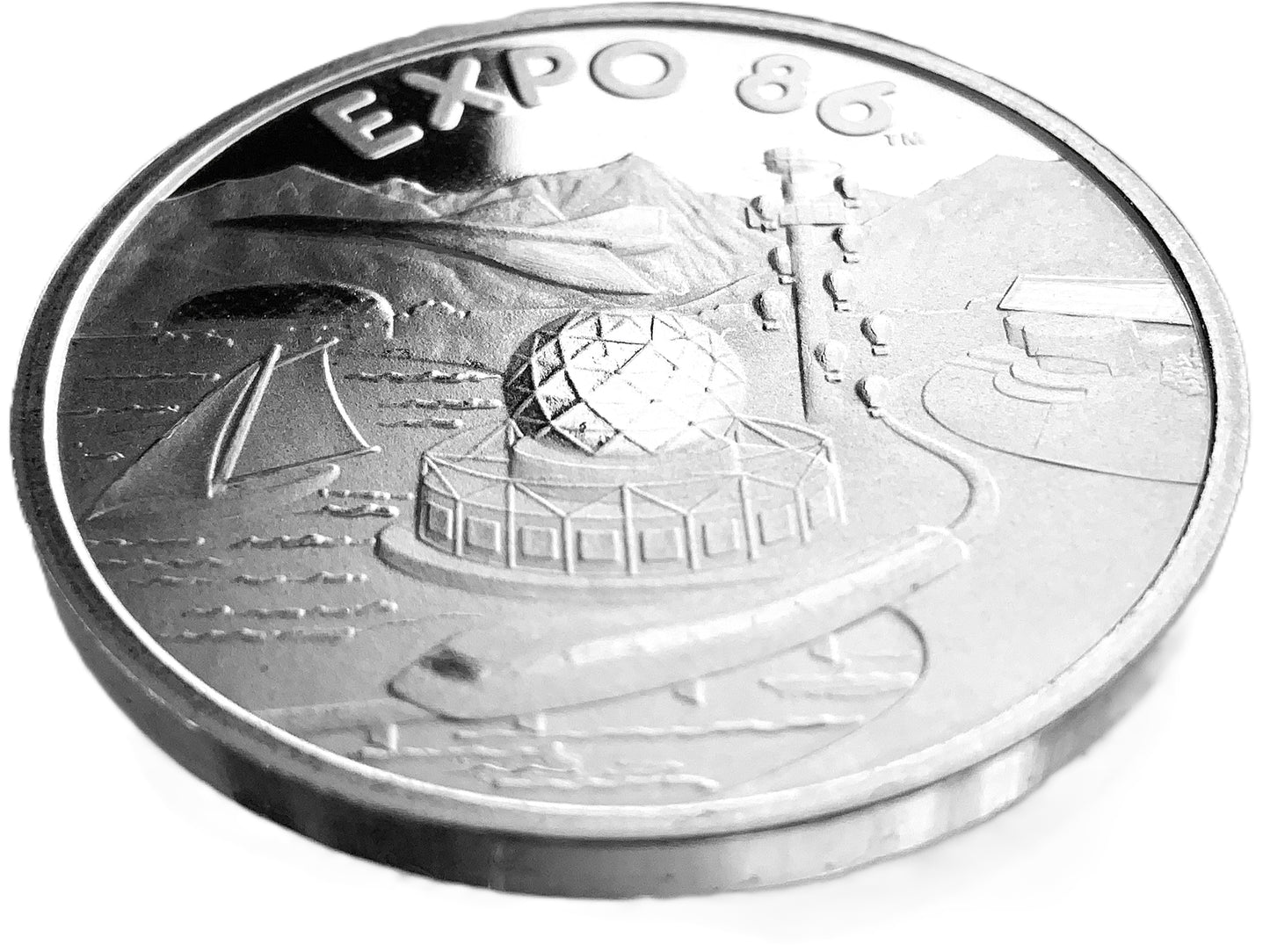 .542 ozt 1986 World Exposition 999 Silver