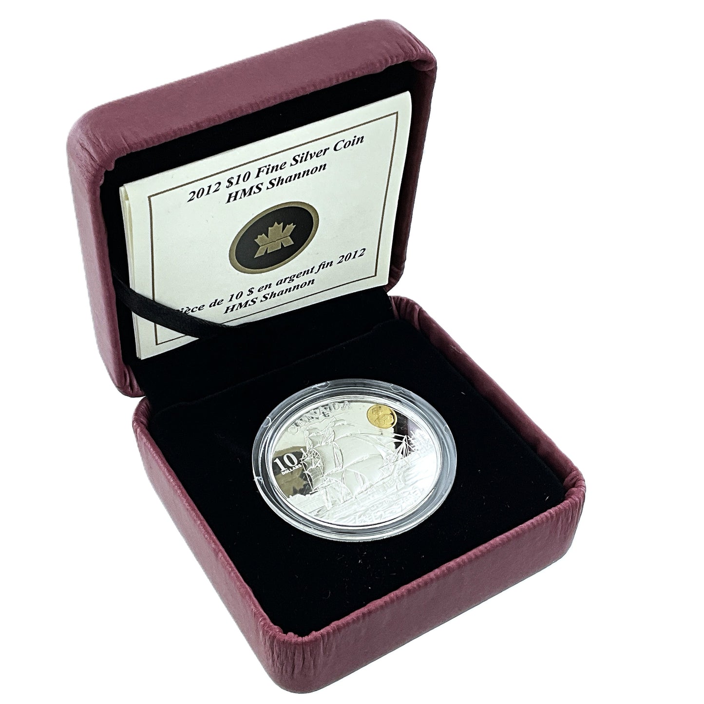 .510 ozt HMS Shannon Ship 9999 Silver $10