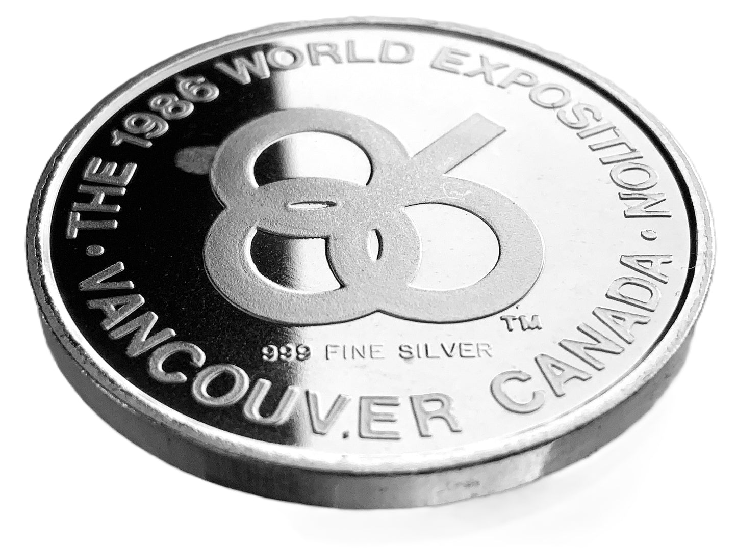 .542 ozt 1986 World Exposition 999 Silver
