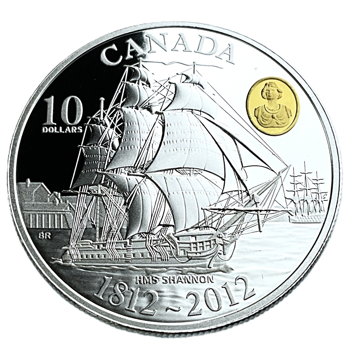 .510 ozt HMS Shannon Ship 9999 Silver $10