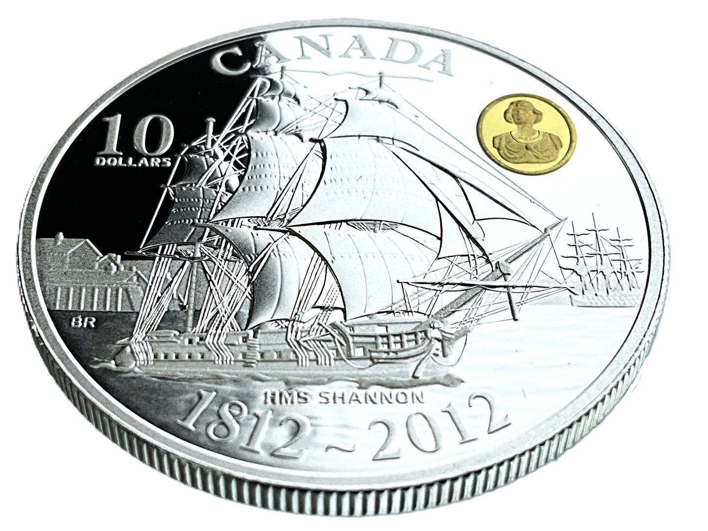 .510 ozt HMS Shannon Ship 9999 Silver $10