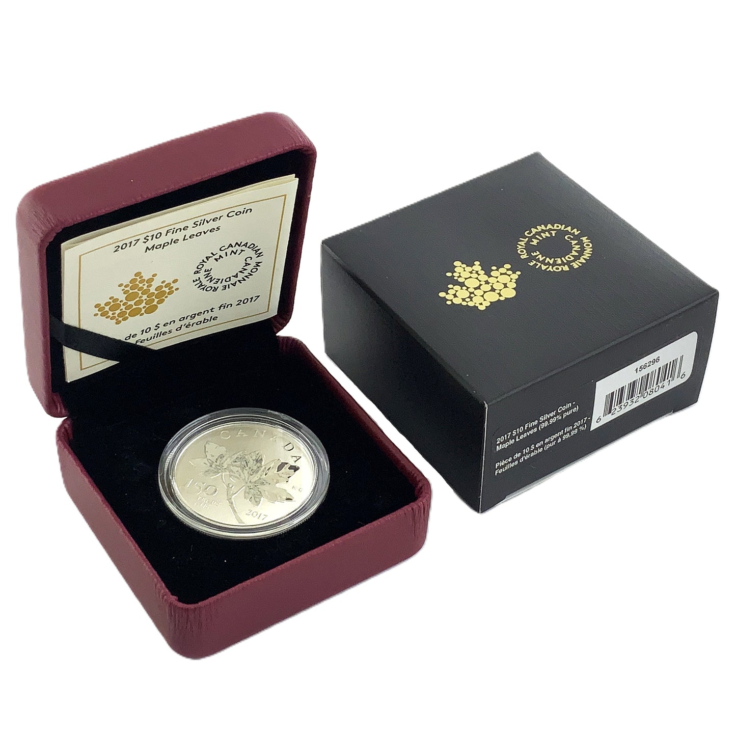 .500 ozt 150 Years Maple Leaves 9999 $10