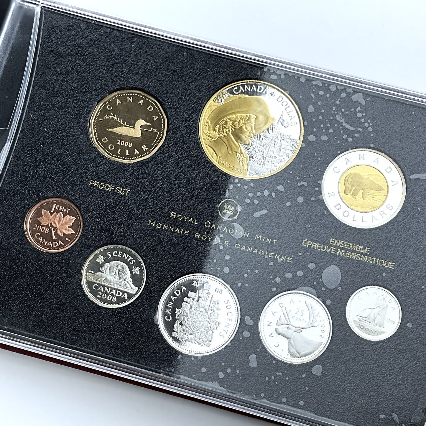 1.69 ozt Quebec City Polar Bear Silver Set