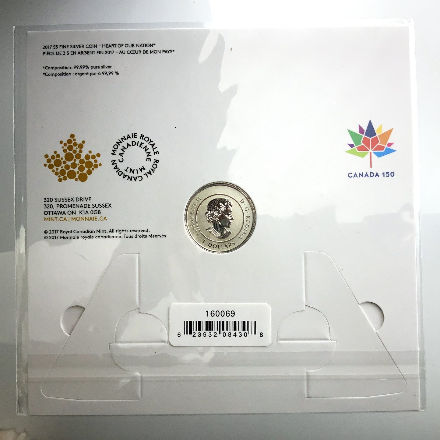 .256 ozt Heart of Our Nation 9999 Silver $3