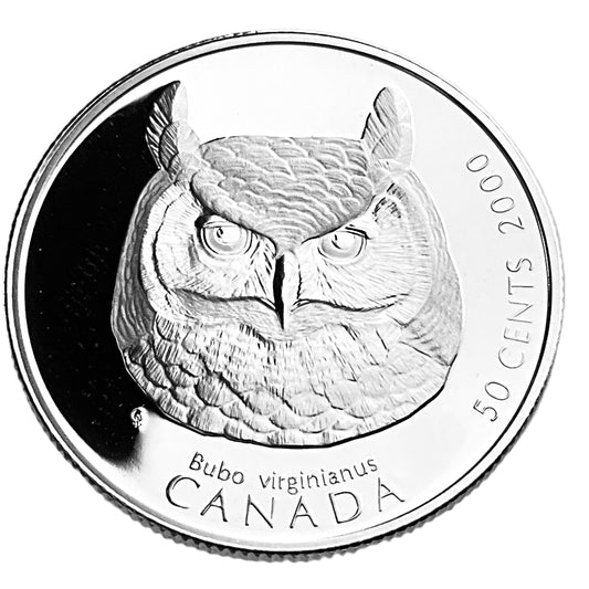 .277 ozt Great Horned Owl Nature Silver 50¢