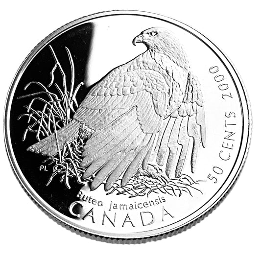 .277 ozt Red-Tailed Hawk Nature Silver 50¢