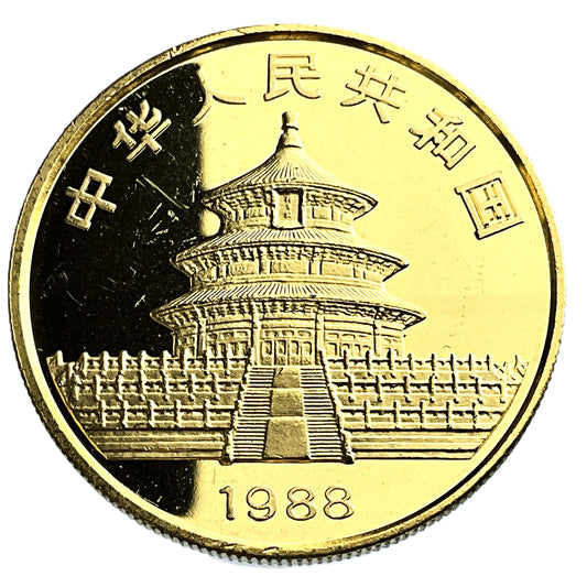 1 ozt Chinese Panda 999 Gold 100 Yuan Coin