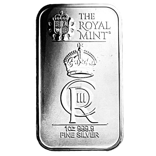 1 ozt Britannia Royal Mint 999 Silver Bar
