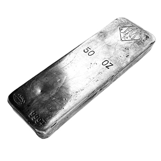 50 ozt Vintage Johnson Matthey 999 Silver