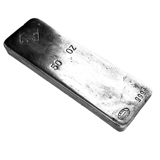 50 ozt Vintage Johnson Matthey 999 Silver