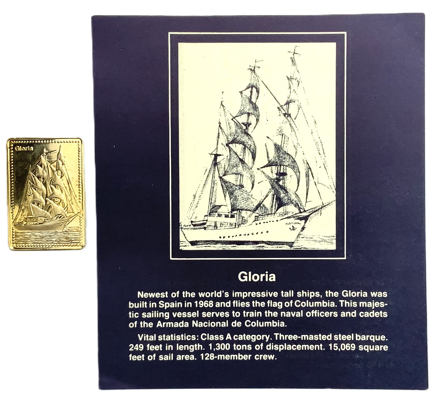 .500 ozt Gloria Tall Ship 999 Silver