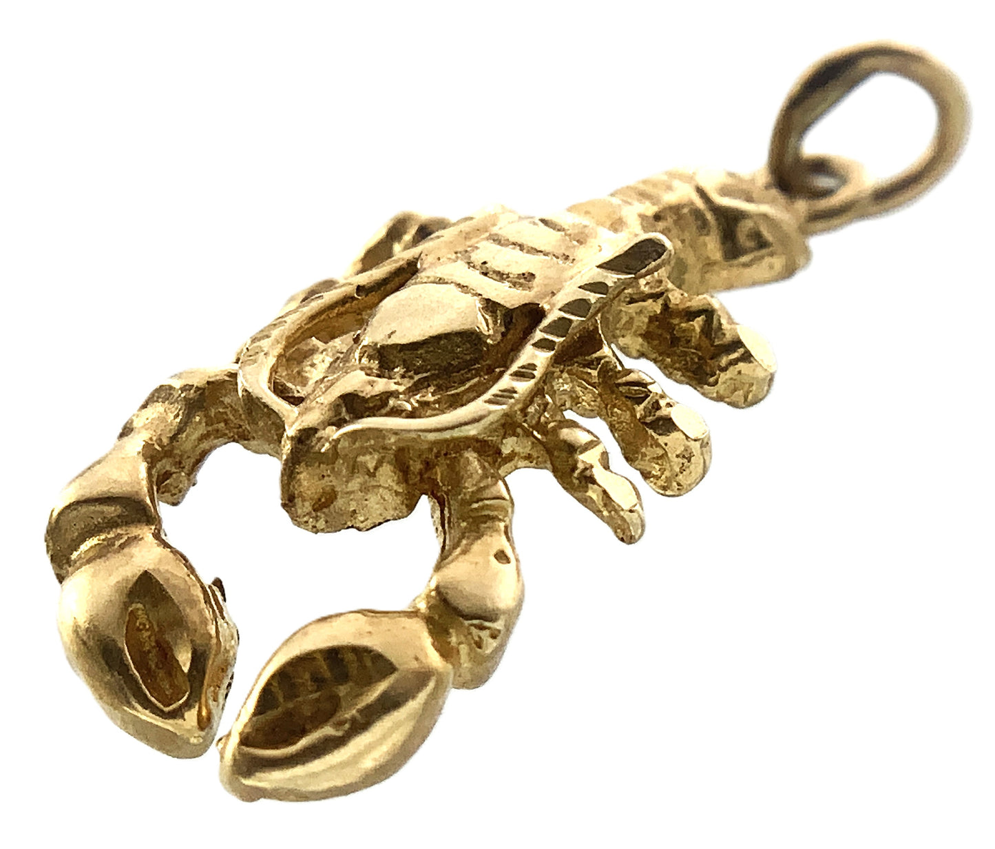 10K Yellow Gold Lobster Charm Pendant AU340