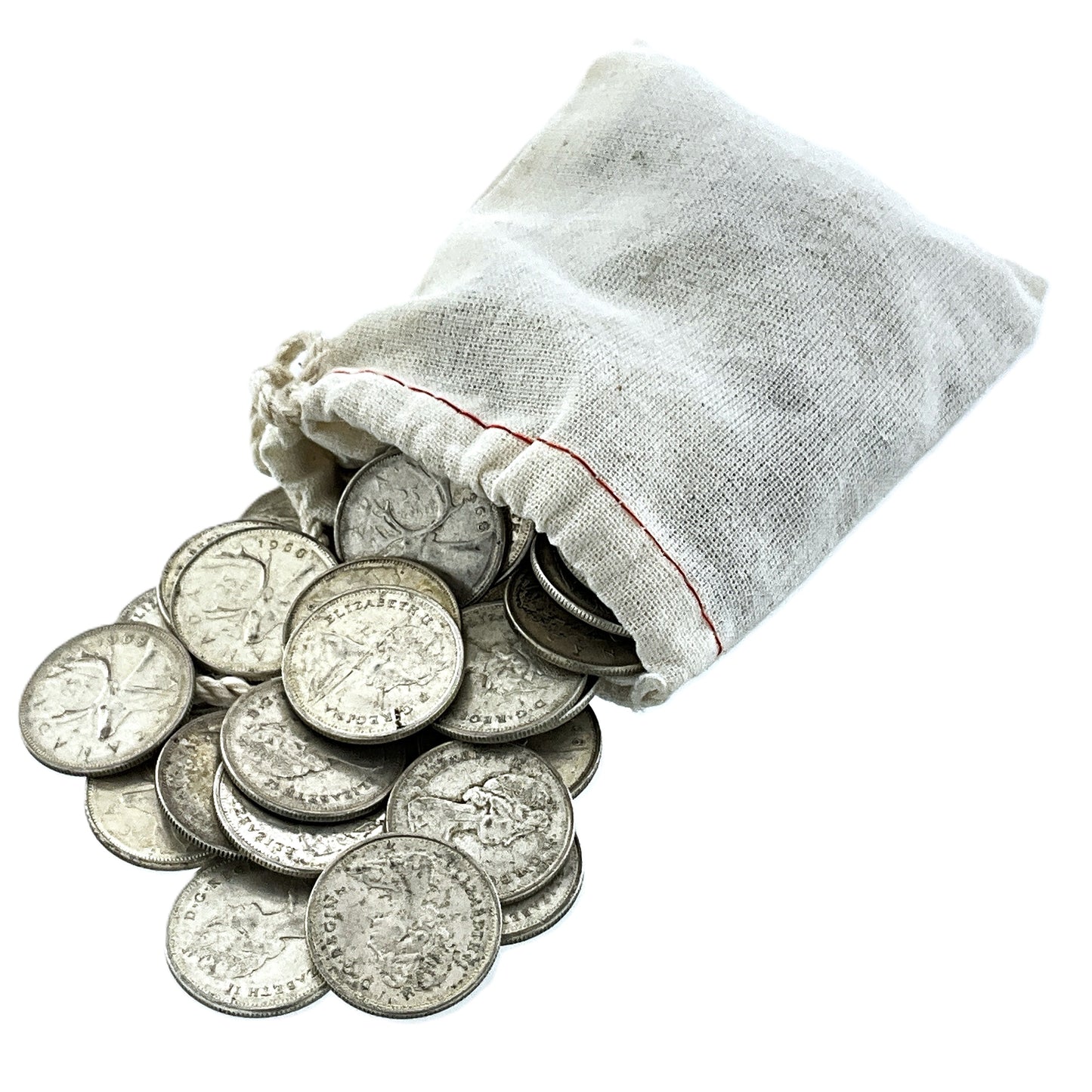 10 ozt SHTF Fractional Silver Quarters Bag 25¢