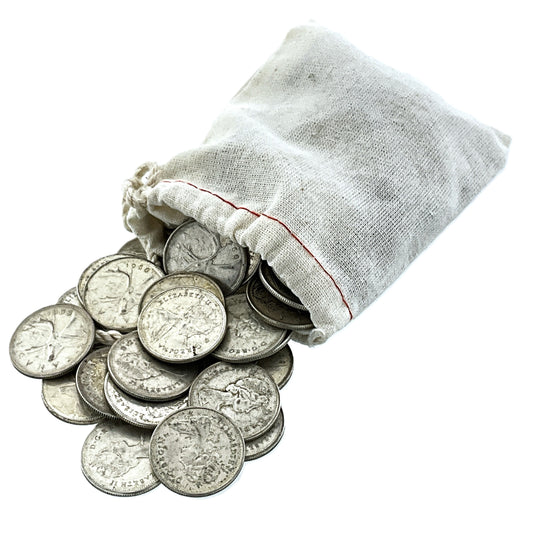 10 ozt SHTF Fractional Silver Quarters Bag 25¢