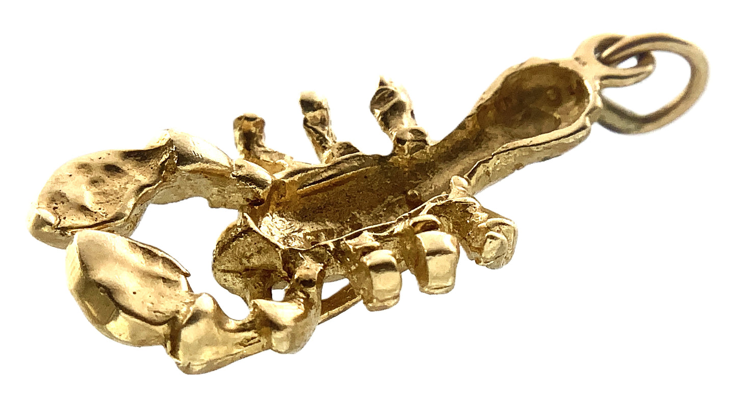 10K Yellow Gold Lobster Charm Pendant AU340