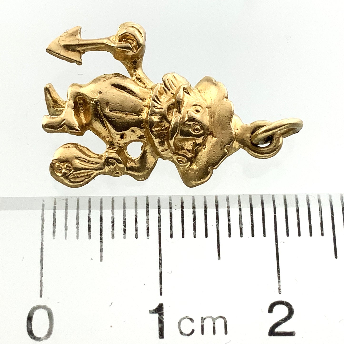 10K Vintage Yellow Gold Prospector with Shovel and Money Bag AU339