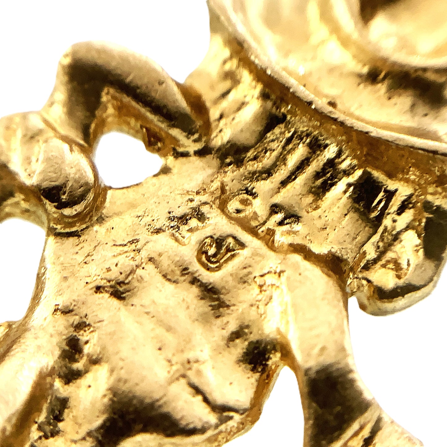 10K Vintage Yellow Gold Prospector with Shovel and Money Bag AU339